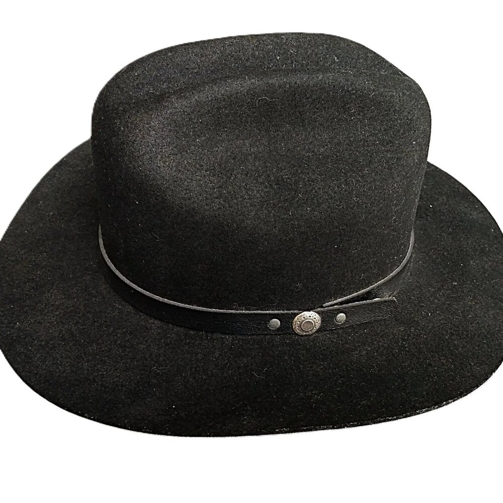 Vintage Black Cowboy Hat Size Medium Smithbilt Keleher Saddlery Western Wear